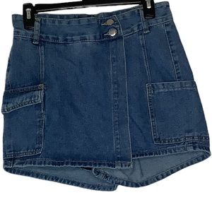 Shein Vintage Style Blue Jean Skort Size Medium